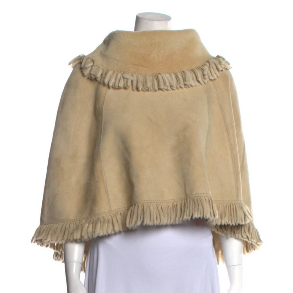 Oscar de la Renta Fringe Cape / Poncho